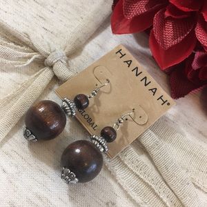 Hannah Global Wooden Bead Earrings